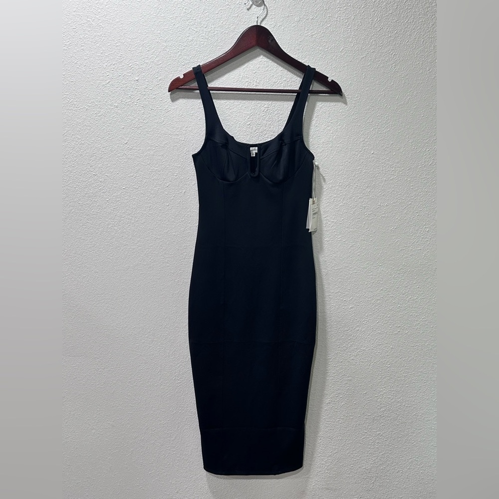 NWT Scuba U Cut Out Corset Sleeveless Midi Dress